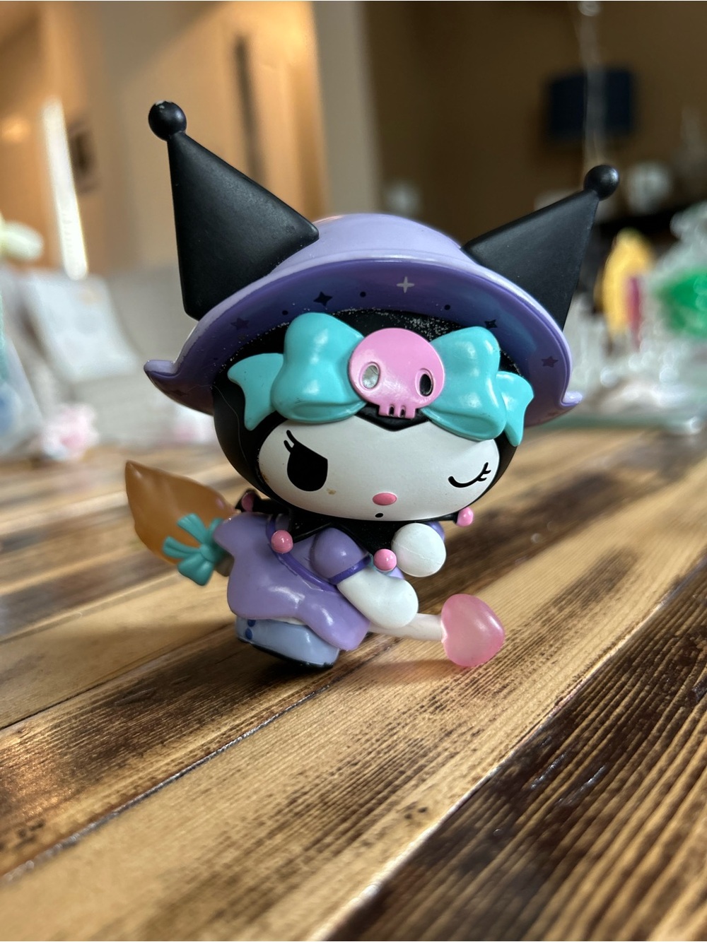 Sanrio Kuromi Witch Figure in Lavender, Black, Teal & Pink Accents